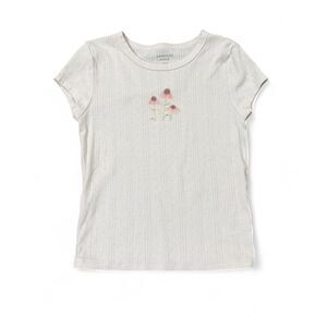 American eagle outfitters Women's White and Cream BabyTee T-shirt